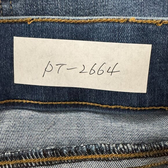 Spanx Distressed Skinny Jeans Large Tall Blue Cotton Blend Stretch NWT PT-2664 - Picture 2 of 15